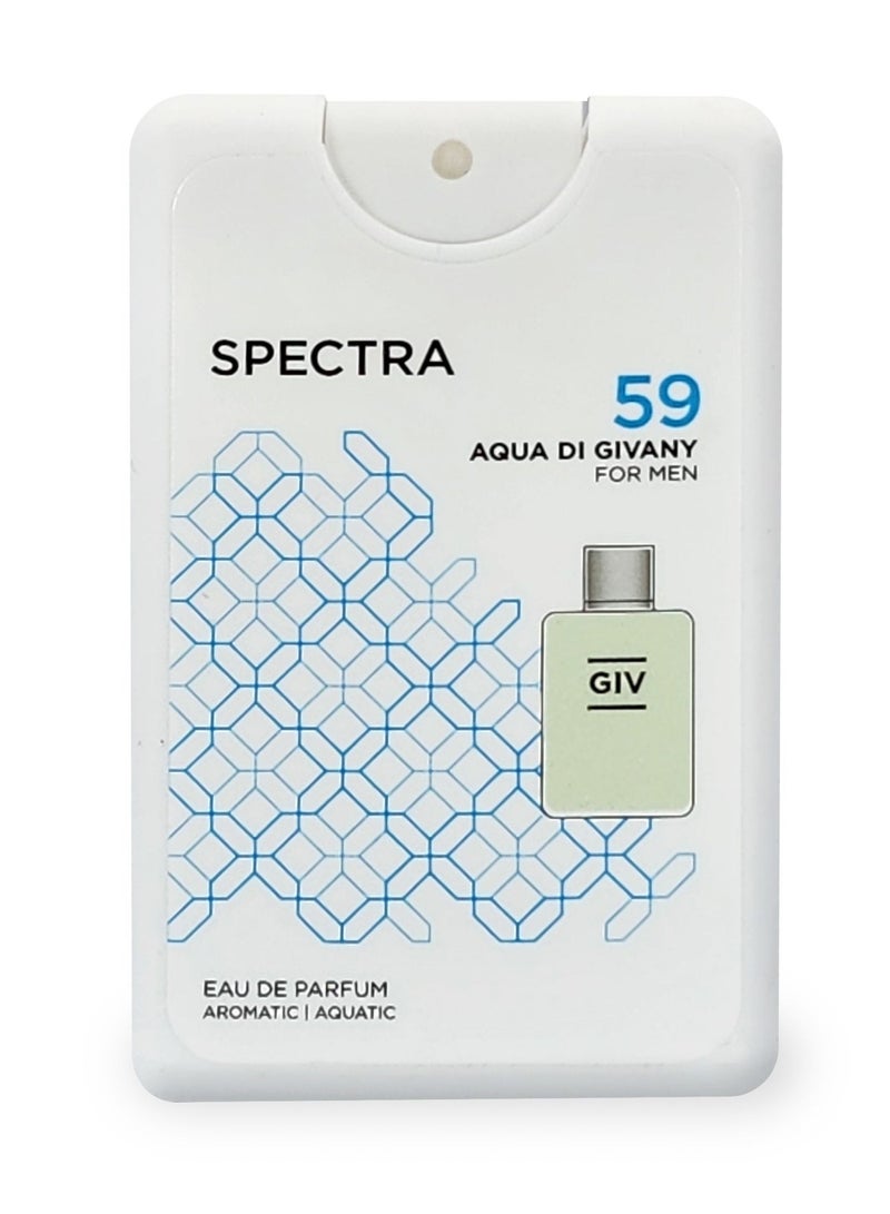 Spectra Pocket 059 Aqua Di Givany Eau De Parfum For Men - 18ml - Image 2